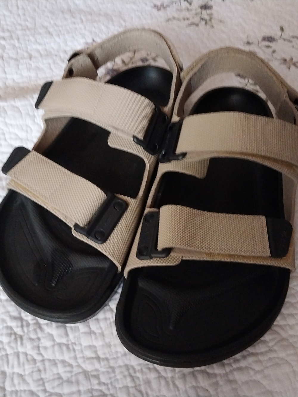 BIRKESTOK Men's TATACOA  Beige Strap Sandals with Footbed 11 EU Like New